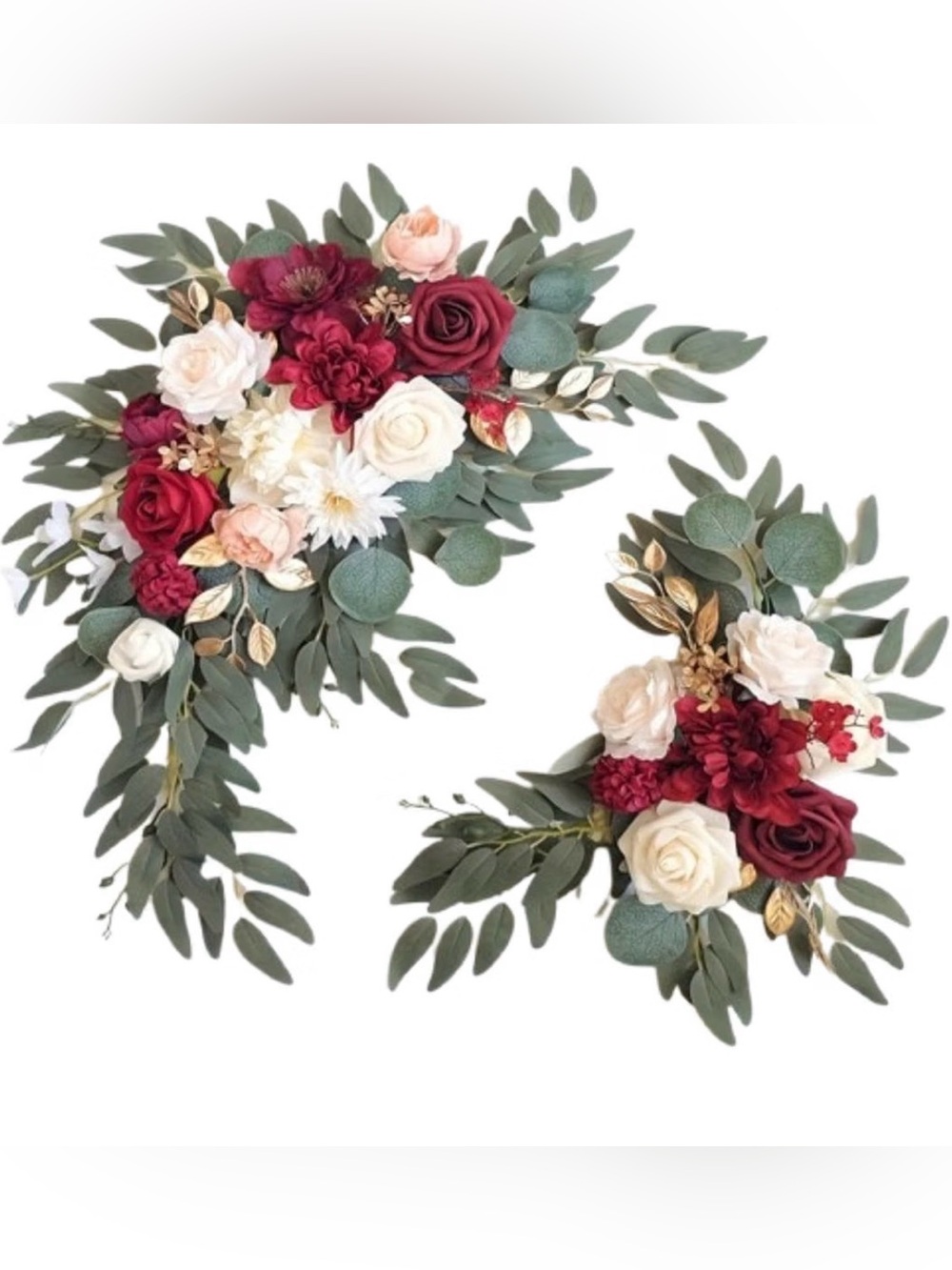 Elegant Wedding Sign Flower Swags -
Set of 2